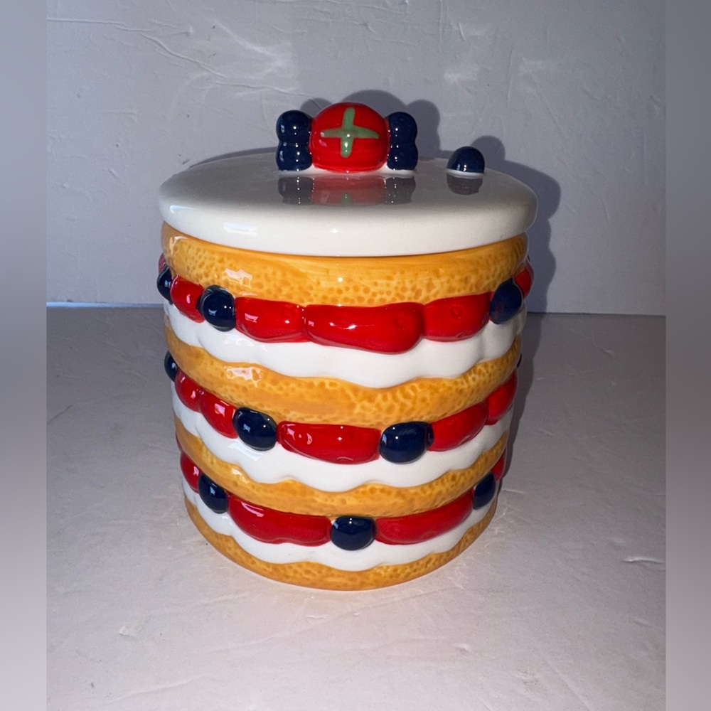 NWT - Lang by Design Strawberry Shortcake Ceramic Canister
